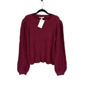 Splendid Collection Cupid Sweater Medium Burgundy